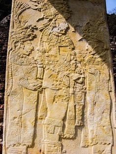 17 - Mayan giant on wall relief