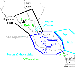 1b - Nippur, Enlil's Patron City in the alien Anunnaki 1st Region called Sumer, just a handful of ziggurats with cities existed in Sumer