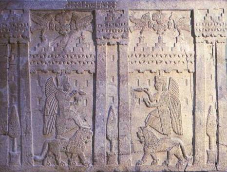 4 - Inanna atop her lion symbol of Leo
