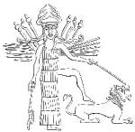 6 - warrior goddess Inanna - Ishtar upon lion symbol