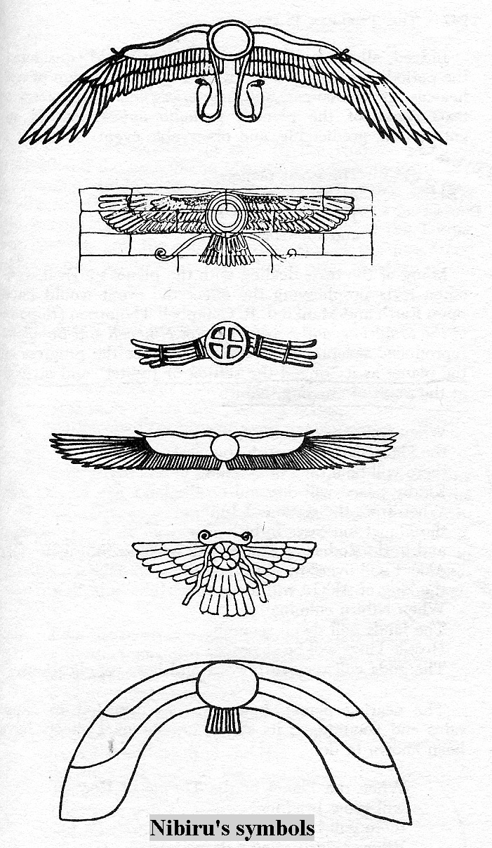 1e - planet Nibiru's winged disc symbols