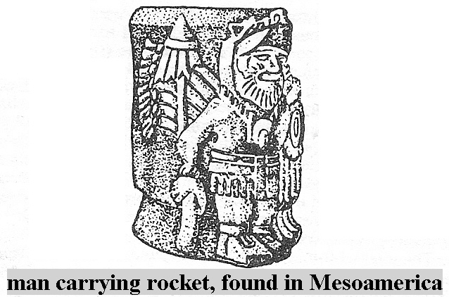 21 - bearded god with rocket in Mesoamerica