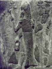 23 - Dagan image on ancient Mesopotamian stone relief