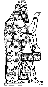 3 - Oannes - Dagan - Enki, ancient depiction of Enki wearing the Fishes Suit - Anunnaki wet suit