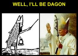 50 - Dagan & the Pope wearing the Fishes Suit - wet suit of Enki