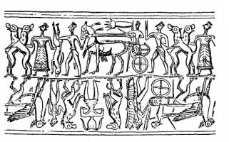 9 - rocket in flight during Hittite battle battle scene