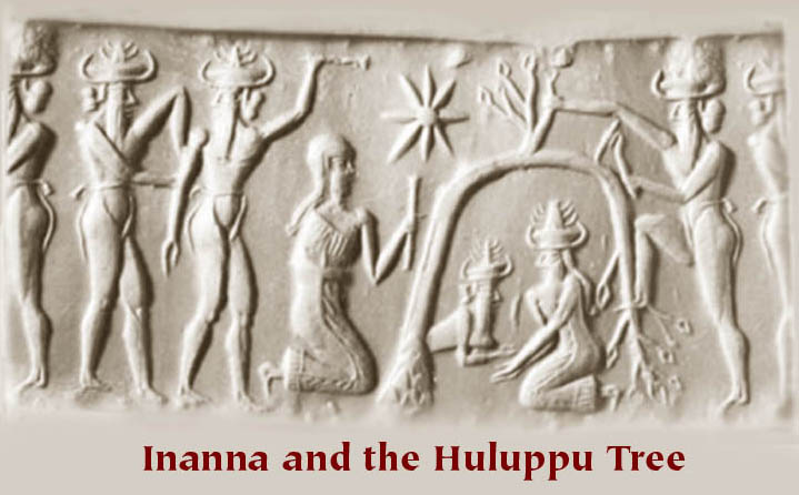 2 unidentified gods, Geshtinana, Dumuzi, Inanna, & Nergal, Lord over the Under World
