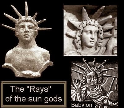 23b - not the Sun god, but goddess granddaughter to Enlil, the Earth Commander & final authority, symbolized by his 7-Pointed Star, the depiction of Earth