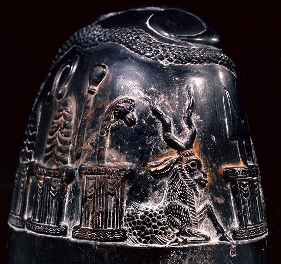 2a - Ningishzidda, Anu's Crown, Ninhursag, Enlil's successor Crown, unkn, Enki's turtle & goatfish, & Marduk's spade symbols