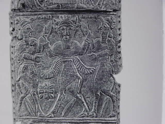 9d - Gilgamesh, Bull of Heaven, & Enkidu, creature placed in the way of Gilgamesh & his quest