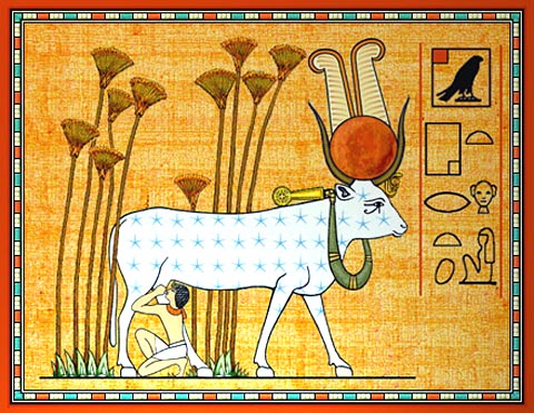 00 - Hathor breast feeds pharaohs, Ninhursag the "birth mother' of the gods