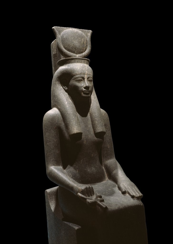 12 - goddess Hathor seated in Egypt, living there after end of Sumer & Mesopotamia