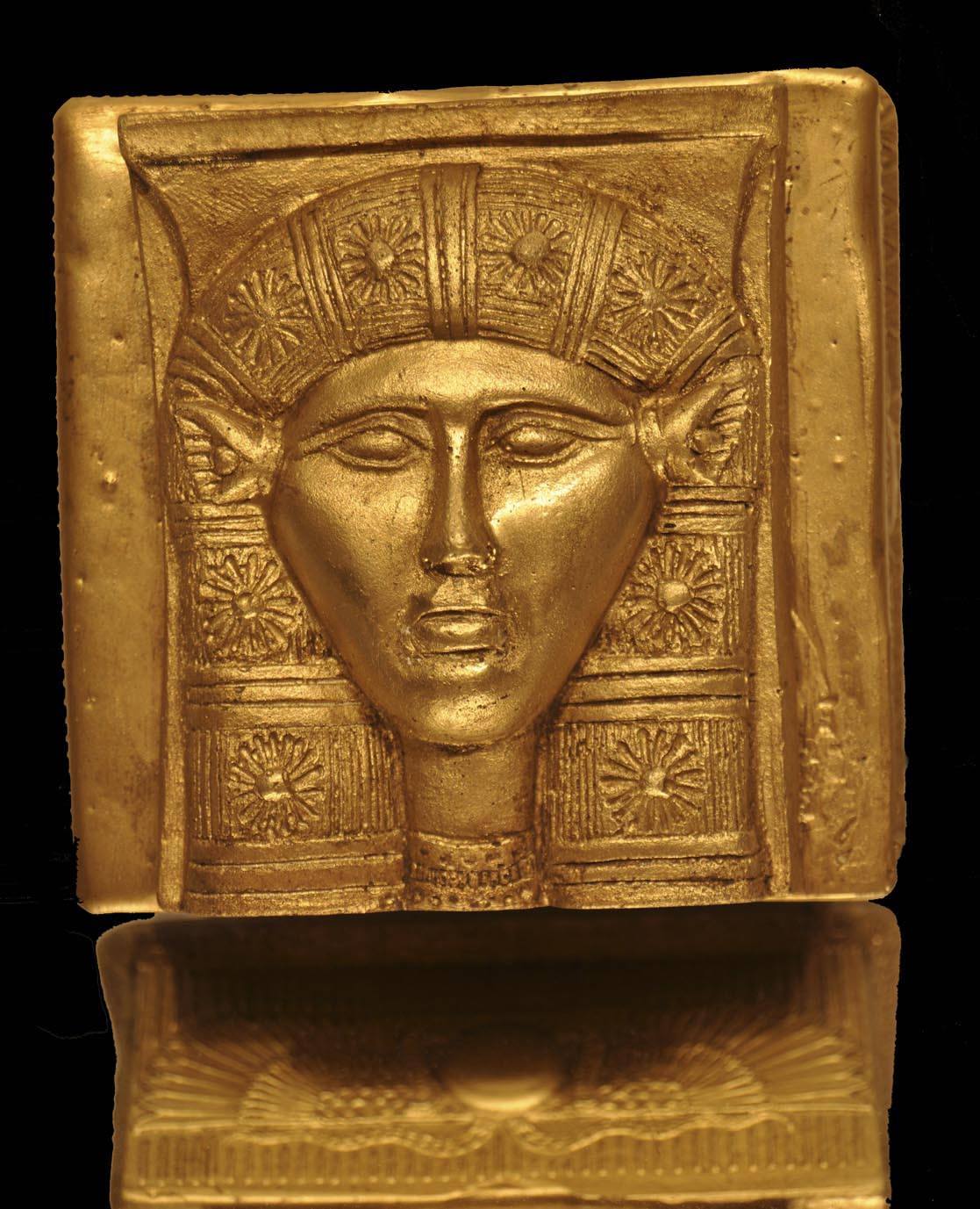 18 - Egyptian goddess, Bust Relief of Hathor