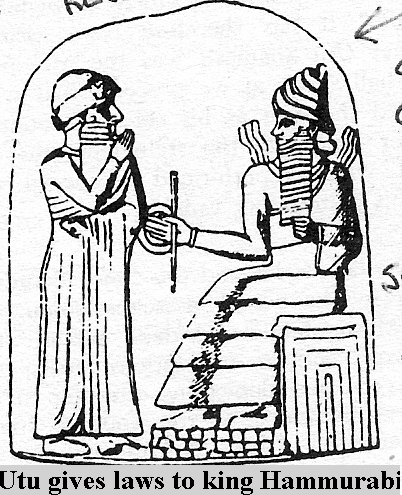 2q - Utu Gives Laws to King Hammurabi