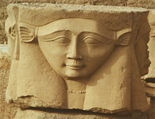 31 - Hathor block from her temple residence in Egypt, after moving from Kish in Mesopotamia