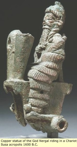 1 - Nergal seated in his sky-chariot 1600 B.C.