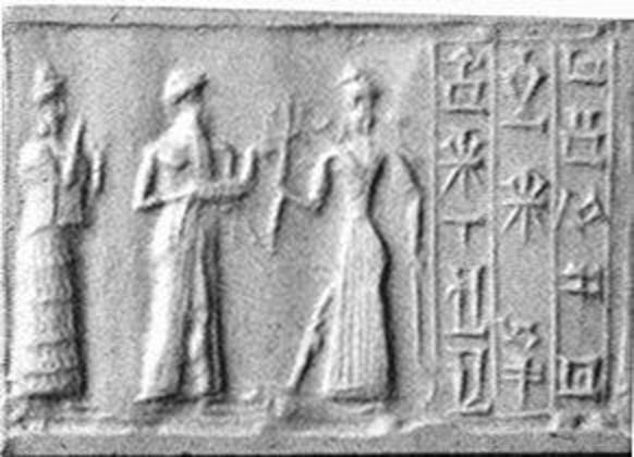 10 - Ninsun, a semi-divine descendant made king, & Inanna who espoused him; an ancient scene so important that this artifact was made to keep the story alive for thousands of years of our forgotten history, now purposely hidden from our eyes