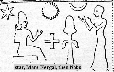 15 - Nabu's 6-pointed star, Utu's Sun disc, Nannar's Moon crescent, & planet Nibiru's Cross symbols
