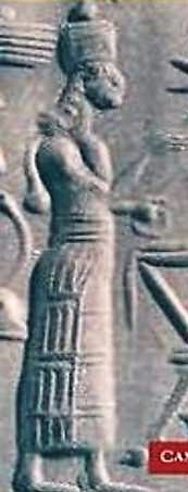 1i - young goddess Inanna, image from ancient artifact at Cambridge; secret societies from elite schools have had knowledge of the gods