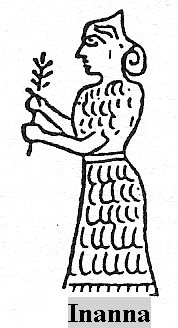 1j - Sumerian goddess Inanna, twin sister to the Sun god Utu