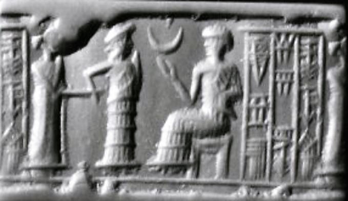 1n - mixed-breed king, Goddess of Love Inanna, & her father Nannar the patron god over Ur, home of Biblical heroes Terah, Abraham, Ishmael, & Isaac SEE Ur Artifacts