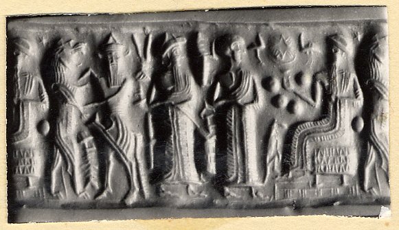 22 - Enkidu battles beast, Utu, semi-divine king, & Nannar; ancient scenes from Ur captured in artifacts meant to last for all time; important scenes of the gods were recorded into stone or clay artifacts