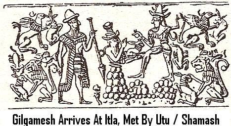 3v - Ninsun's 2/3rds divine son-King Gilgamesh arrives at Itla; SEE GILGAMESH TEXTS ON URUK PAGE