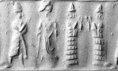 40 - semi-divine king, unidentified, unidentified goddess, & Ninsun