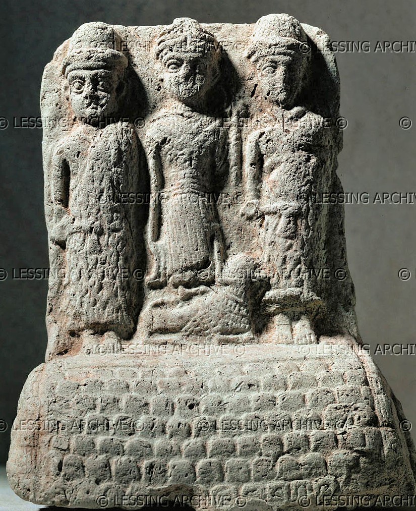 4b - Nannar & twin children Inanna & Utu; images of the gods so important that it had to be fashioned out of rock for all time keeping