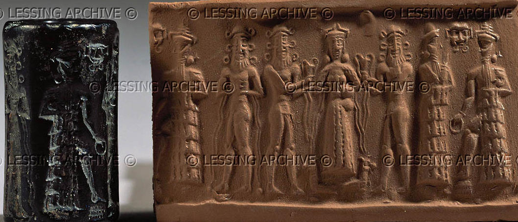 6 - Ninsun & 3 young sons born semi-divine, Nannar, & Utu; a time long ago forgotten when the gods on Earth walked & talked with semi-divine mankind who then passed things on to the non-divine, from divine to the semi-divine, to the non-divine