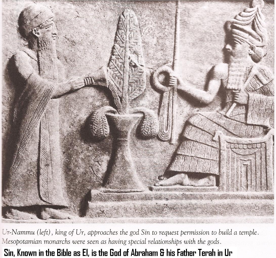 6 - Ninsun's 2/3rds mixed-breed son-king Ur-Namma receiving his directives from Nannar; the gods spoke to the kings while the king spoke to the people, the gods kept a safe distance from the people