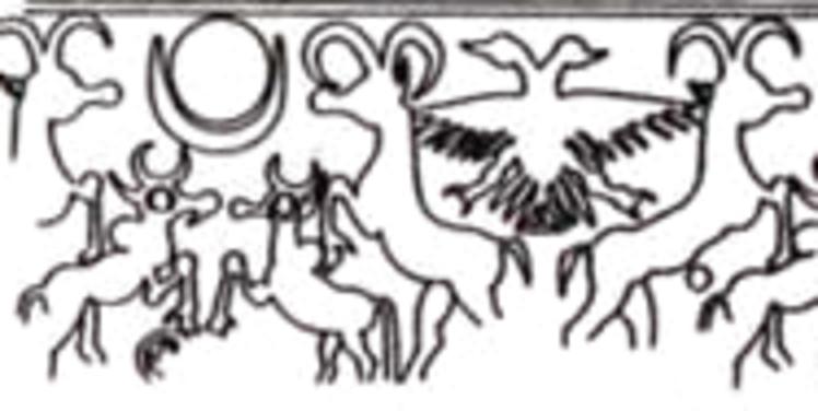 64 - artifact drawing of Ninurta's double-headed eagle symbol