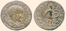 9b - Roman coin with god, Mars / Nannar / Nanna