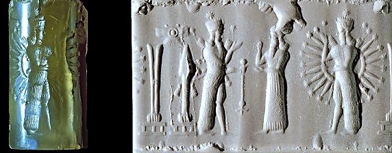 11 - Marduk, father Enki advising him, & fighting Inanna