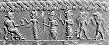 19 - Ninlil seated in Nippur, winged pilot Inanna, Ningal, & Utu; an alien scene from our long forgotten past, now history barely known