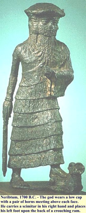 1h - Marduk statue standing upon his constellation of Aires