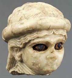 1j - head artifact of the brown-eyed beauty Niingal, daughter to Ningikuga & probably Enki, sister to Ninlil the spouse of Enlil; all are members of the royal blood descendants of their King Anu
