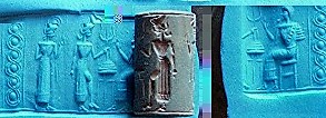 1o - Ningal, Inanna, & Nannar seated