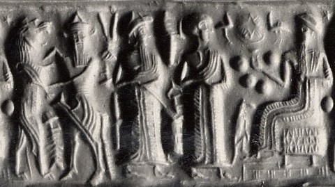 22 - Enkidu battles beast, Utu, semi-divine king, & Nannar, resident patron god of Ur