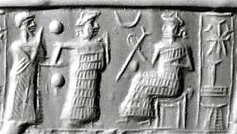 26 - Inanna, her semi-divine spouse, & mother Ningal; Inanna espoused dozens & dozens of ancient kings earning her the title of Goddess of Love