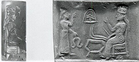 2m - Ninhursag working with staff member holding her Umbilical Chord Cutter, Ninhursag is the the patron & resident goddess of Kish