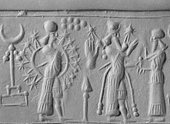 3b - Goddess of War Inanna, warrior Ninurta, & his father the Commander, Enlil; alien gods with technologies no earthling could understand, but depicted in their ancient way