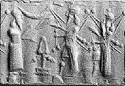 3l - Enlil, Ninurta, & Inanna, Enlil keeping son Ninurta & granddaughter Inanna in check