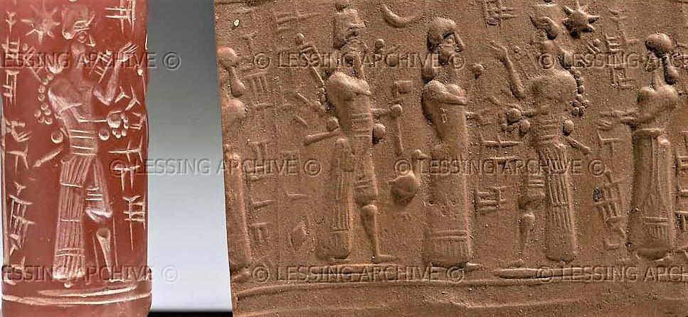 4 - Adad, Ninhursag, Inanna & unidentified goddess