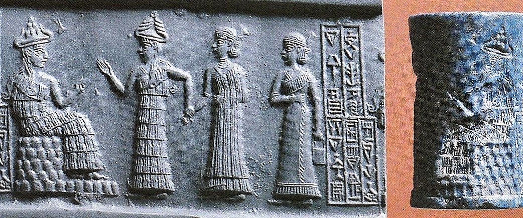 4 - Ningal,, Inanna, female spouse to Inanna, & assistant; sometimes Inanna would espouse semi-divine females who were the acting king