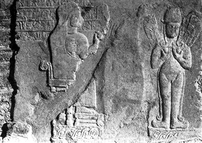 45 - Inanna, Hittite artifact of alien pilot Inanna, depicted nake as the Goddess of Love, given wings denoting flight