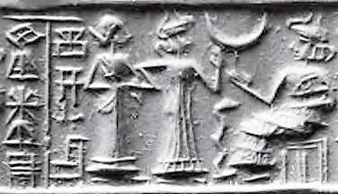 4d - female semi-divine spouse to Inanna, & her mother Ningal; Inanna was given the name Goddess of Love espousing male & female kings, & also as the Goddess of War