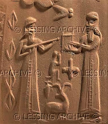 4g - scribe Nabu & his father Marduk discuss plans to defend Enki's side of King Anu's family