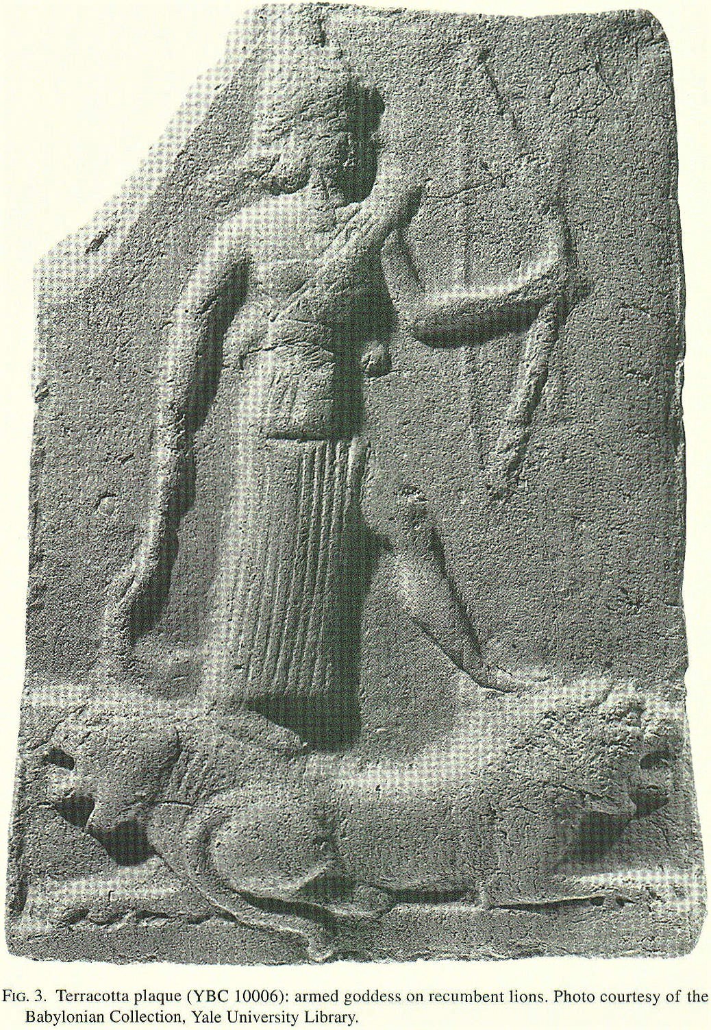 5 - Babylonian goddess of war atop lion symbols