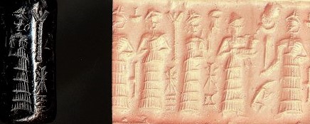5f - Inanna, Ninsun, Nannar, & Ninurta; an ancient scene from a time long forgotten when the giant alien gods walked the Earth